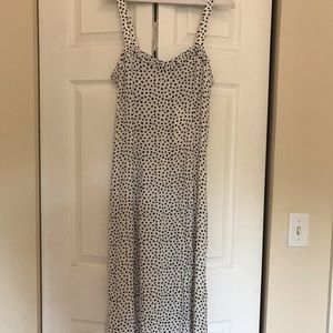 Cute 90s retro black polka dot sundress